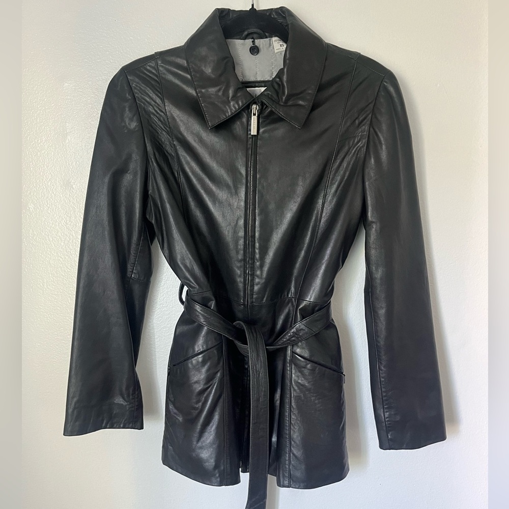 Nicole Miller Genuine Leather Jacket Sz XS